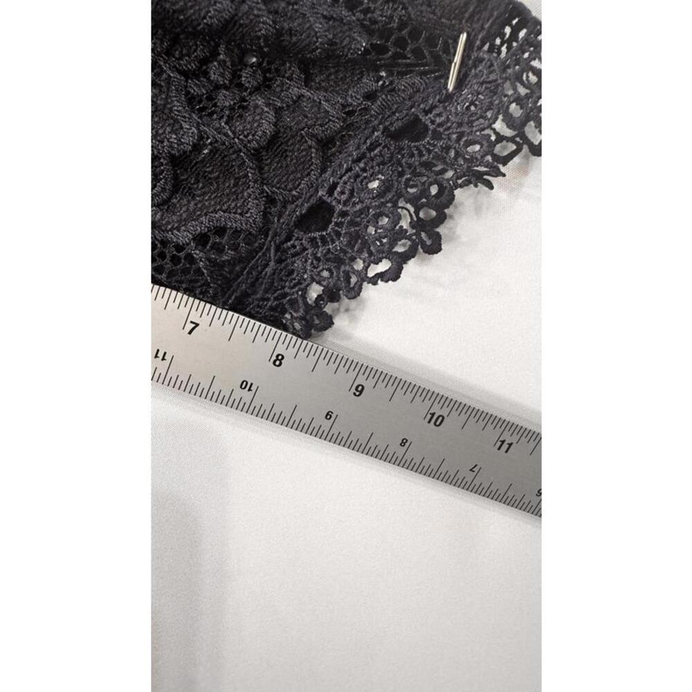 Soiéblu Women's Black Lace Mini Dress with V-Neck and Half Sleeves Size S - Picture 5 of 12
